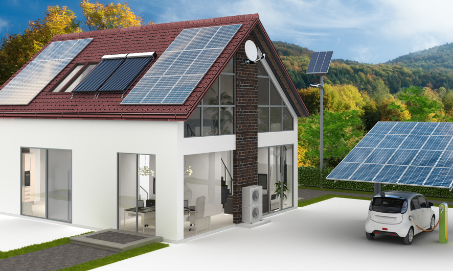 Smartes Einfamilienhaus mit erneuerbaren Energien